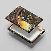 Papua New Guinea and Indonesia Batik Canvas Wall Art Bird of Paradise with Tribal Batik Patterns