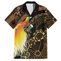 Papua New Guinea and Indonesia Batik Hawaiian Shirt Bird of Paradise with Tribal Batik Patterns LT03 Multicolor - Polynesian Pride