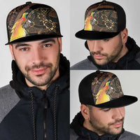 Papua New Guinea and Indonesia Batik Mesh Trucker Cap Bird of Paradise with Tribal Batik Patterns LT03 - Polynesian Pride