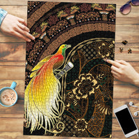 Papua New Guinea and Indonesia Batik Puzzle Bird of Paradise with Tribal Batik Patterns