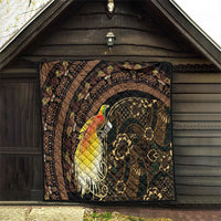 Papua New Guinea and Indonesia Batik Quilt Bird of Paradise with Tribal Batik Patterns