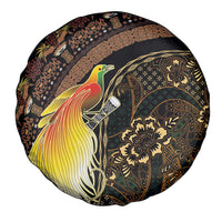 Papua New Guinea and Indonesia Batik Spare Tire Cover Bird of Paradise with Tribal Batik Patterns