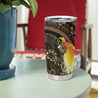Papua New Guinea and Indonesia Batik Tumbler Cup Bird of Paradise with Tribal Batik Patterns LT03 - Polynesian Pride