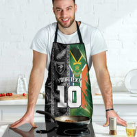 Custom Aotearoa South Africa Rugby Freedom Cup Apron Maori Silver Fern Art and Sporty Flag SA LT03 - Polynesian Pride
