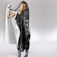 Custom Aotearoa South Africa Rugby Freedom Cup Hooded Blanket Maori Silver Fern Art and Sporty Flag SA LT03 - Polynesian Pride