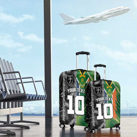 Custom Aotearoa South Africa Rugby Freedom Cup Luggage Cover Maori Silver Fern Art and Sporty Flag SA LT03 - Polynesian Pride