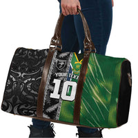 Custom Aotearoa South Africa Rugby Freedom Cup Travel Bag Maori Silver Fern Art and Sporty Flag SA LT03 - Polynesian Pride