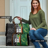 Custom Aotearoa South Africa Rugby Freedom Cup Travel Bag Maori Silver Fern Art and Sporty Flag SA LT03 - Polynesian Pride