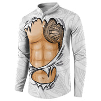 Samoan Tatau Button Sweatshirt Tattoo Reveal Effect LT03 - Polynesian Pride