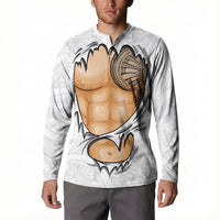 Samoan Tatau Button Sweatshirt Tattoo Reveal Effect LT03 - Polynesian Pride
