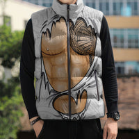 Samoan Tatau Sleeveless Puffer Jacket Tattoo Reveal Effect LT03 - Polynesian Pride