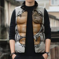 Samoan Tatau Sleeveless Puffer Jacket Tattoo Reveal Effect LT03 - Polynesian Pride