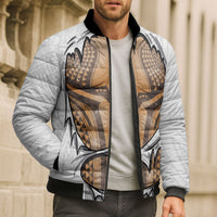 Hawaiian Kakau Bomber Puffer Jacket Aquaman Tattoo Reveal Effect LT03 - Polynesian Pride