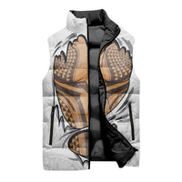 Hawaiian Kakau Sleeveless Puffer Jacket Aquaman Tattoo Reveal Effect LT03 - Polynesian Pride