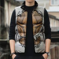 Hawaiian Kakau Sleeveless Puffer Jacket Aquaman Tattoo Reveal Effect LT03 - Polynesian Pride