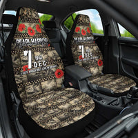Pearl Harbor Remembrance Day Car Seat Cover Memories of December 7 with Red Poppy Lei LT03 One Size Beige - Polynesian Pride