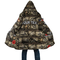 Pearl Harbor Remembrance Day Personalized Cloak Memories of December 7 with Red Poppy Lei - Polynesian Pride