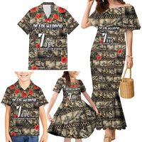 Pearl Harbor Remembrance Day Personalized Family Matching Mermaid Dress and Hawaiian Shirt Memories of December 7 with Red Poppy Lei LT03 - Polynesian Pride