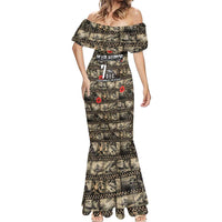 Pearl Harbor Remembrance Day Personalized Mermaid Dress Memories of December 7 with Red Poppy Lei LT03 - Polynesian Pride