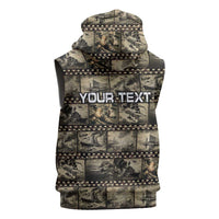 Pearl Harbor Remembrance Day Personalized Sleeveless Zip Hoodie Memories of December 7 with Red Poppy Lei LT03 - Polynesian Pride