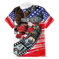 Pearl Harbor Remembrance Day Personalized Family Matching Off The Shoulder Long Sleeve Dress and Hawaiian Shirt Lest We Forget - The Bald Eagle Remembers LT03 - Polynesian Pride
