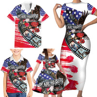 Pearl Harbor Remembrance Day Personalized Family Matching Short Sleeve Bodycon Dress and Hawaiian Shirt Lest We Forget - The Bald Eagle Remembers LT03 - Polynesian Pride