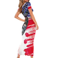 Pearl Harbor Remembrance Day Personalized Family Matching Short Sleeve Bodycon Dress and Hawaiian Shirt Lest We Forget - The Bald Eagle Remembers LT03 - Polynesian Pride