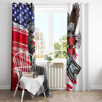Pearl Harbor Remembrance Day Window Curtain Lest We Forget - The Bald Eagle Remembers - Polynesian Pride