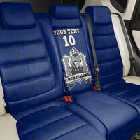 Custom New Zealand World Cup 2023 Back Car Seat Cover Go Champion NZ Rugby Forever Maori Blue Style LT03 - Polynesian Pride