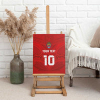 Custom Mate Ma'a Tonga Rugby Canvas Wall Art Ngatu Tribal Motifs Sporty Style - Polynesian Pride