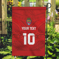 Custom Mate Ma'a Tonga Rugby Garden Flag Ngatu Tribal Motifs Sporty Style - Polynesian Pride
