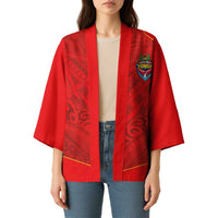 Custom Mate Ma'a Tonga Rugby Kimono Ngatu Tribal Motifs Sporty Style - Polynesian Pride