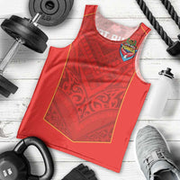 Custom Mate Ma'a Tonga Rugby Men Tank Top Ngatu Tribal Motifs Sporty Style - Polynesian Pride