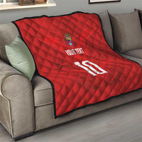 Custom Mate Ma'a Tonga Rugby Quilt Ngatu Tribal Motifs Sporty Style - Polynesian Pride