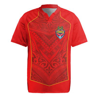 Custom Mate Ma'a Tonga Rugby Rugby Jersey Ngatu Tribal Motifs Sporty Style - Polynesian Pride