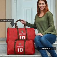 Custom Mate Ma'a Tonga Rugby Travel Bag Ngatu Tribal Motifs Sporty Style - Polynesian Pride