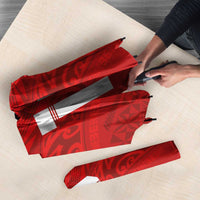 Custom Mate Ma'a Tonga Rugby Umbrella Ngatu Tribal Motifs Sporty Style - Polynesian Pride