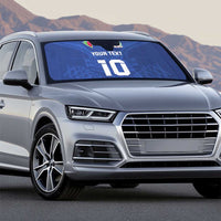 Custom Samoa Rugby Auto Sun Shade Tatau Tribal Motifs Sporty Style - Polynesian Pride