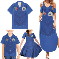 Custom Samoa Rugby Family Matching Summer Maxi Dress and Hawaiian Shirt Tatau Tribal Motifs Sporty Style - Polynesian Pride