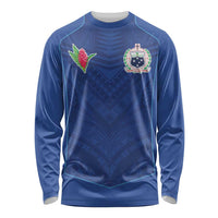 Custom Samoa Rugby Long Sleeve Shirt Tatau Tribal Motifs Sporty Style - Polynesian Pride