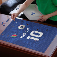 Custom Samoa Rugby Puzzle Tatau Tribal Motifs Sporty Style - Polynesian Pride