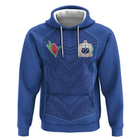 Custom Samoa Rugby Zip Hoodie Tatau Tribal Motifs Sporty Style - Polynesian Pride