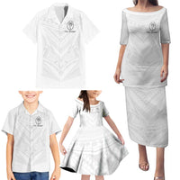 Custom Fiji Rugby Family Matching Puletasi and Hawaiian Shirt Tapa Tribal Motifs Sporty Style - Polynesian Pride