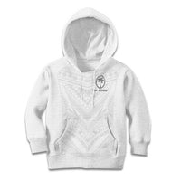 Custom Fiji Rugby Kid Hoodie Tapa Tribal Motifs Sporty Style - Polynesian Pride