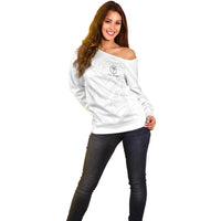 Custom Fiji Rugby Off Shoulder Sweater Tapa Tribal Motifs Sporty Style - Polynesian Pride
