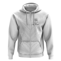 Custom Fiji Rugby Zip Hoodie Tapa Tribal Motifs Sporty Style - Polynesian Pride