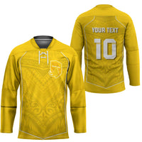 Custom Niue Rugby Hockey Jersey Hiapo Tribal Motifs Sporty Style LT03 - Polynesian Pride