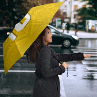 Custom Niue Rugby Umbrella Hiapo Tribal Motifs Sporty Style - Polynesian Pride