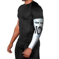 Custom New Zealand Football Arm Sleeves The Whites-Aotearoa Inspired - Polynesian Pride