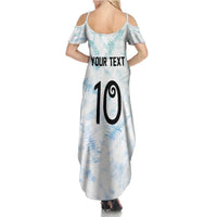 Custom New Zealand Football Family Matching Summer Maxi Dress and Hawaiian Shirt The Whites-Aotearoa Inspired - Polynesian Pride